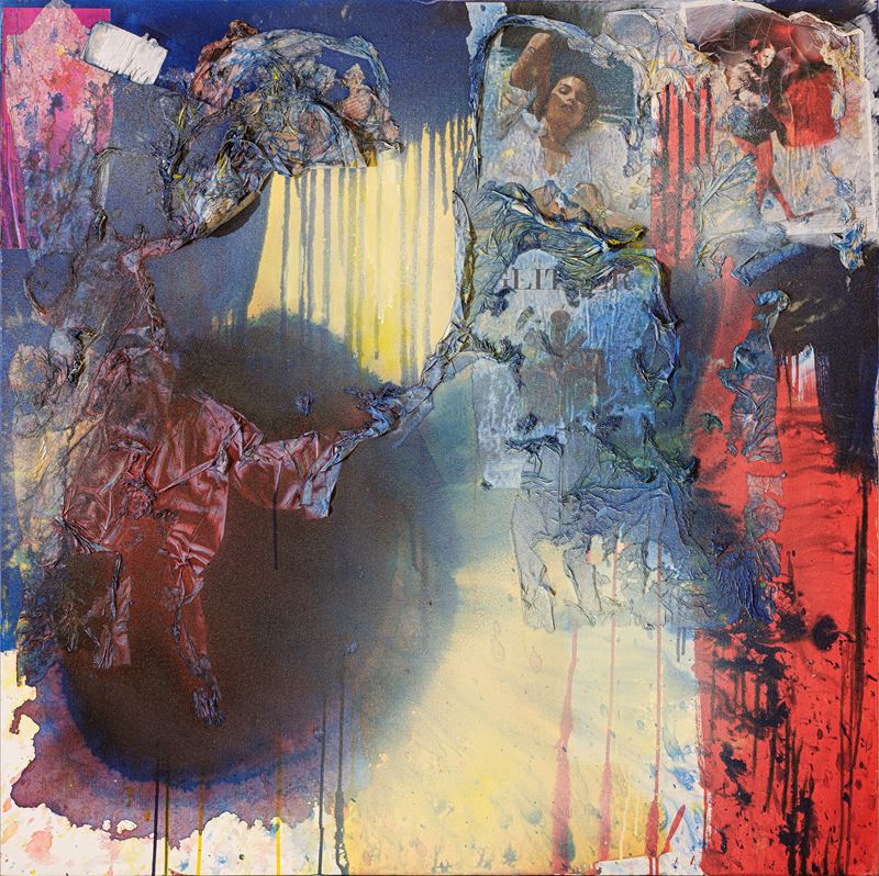 Oddino Guarnieri - Esperienza armonica (olio, tecnica mista e collage su tela)