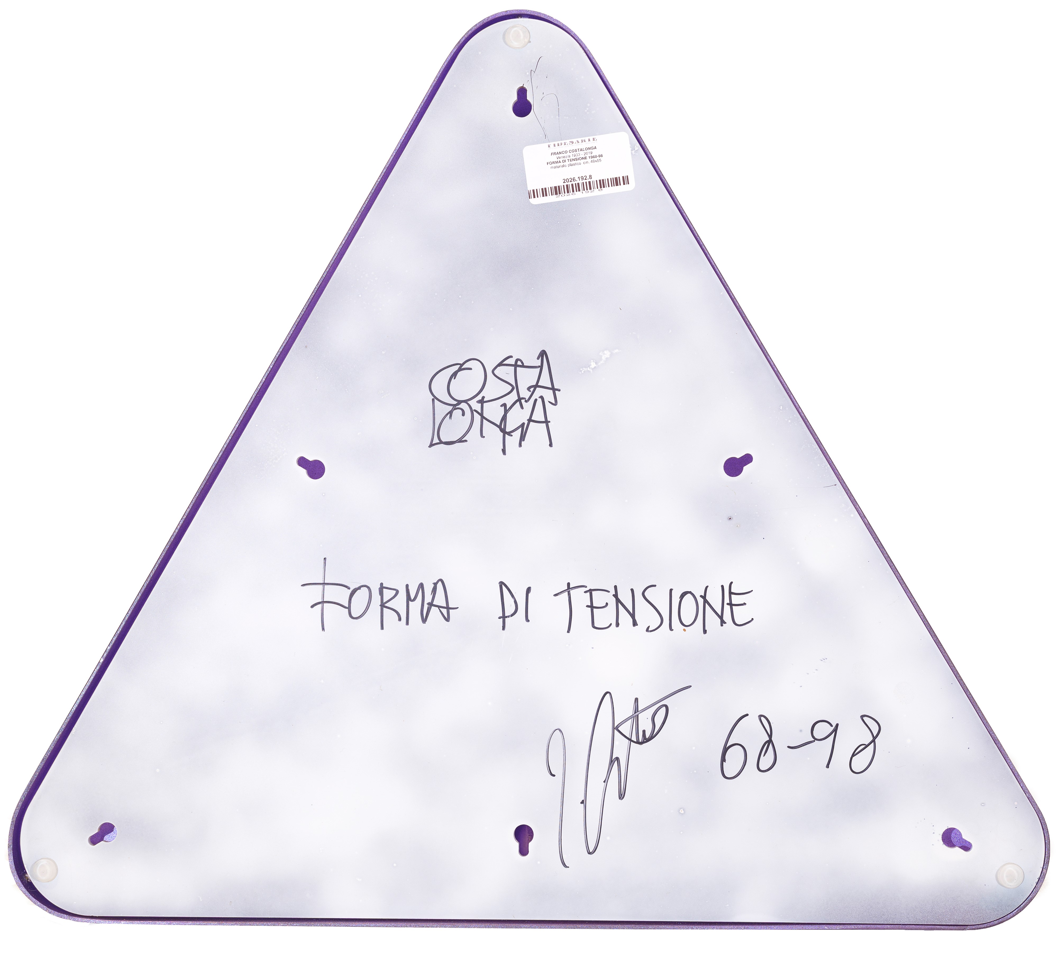 Franco Costalonga - Forma di tensione, materiale plastico