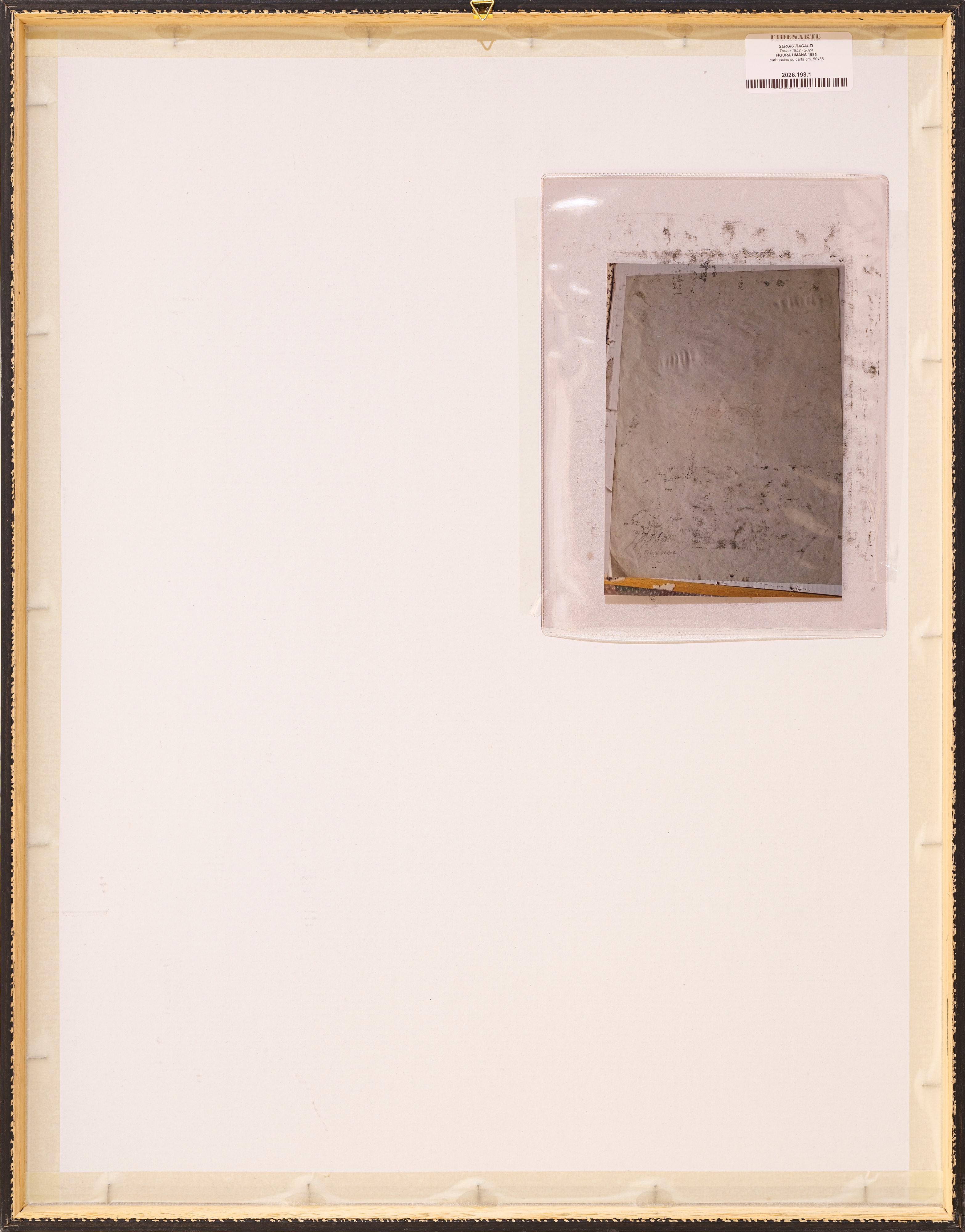 Sergio Ragalzi - Figura umana (carboncino su carta), 1985