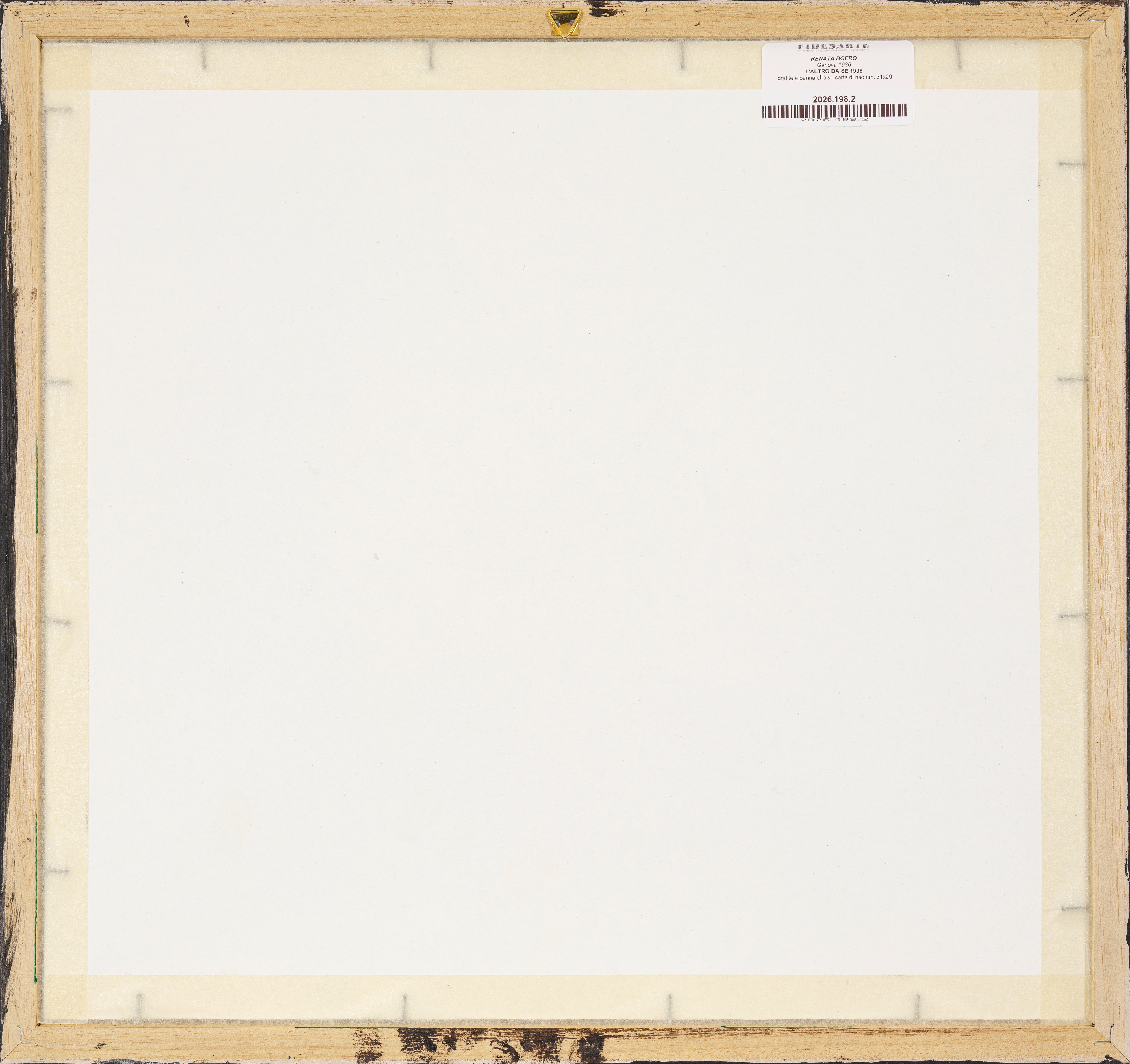 Renata Boero - L'altro da se — grafite e pennarello su carta di riso (1996)