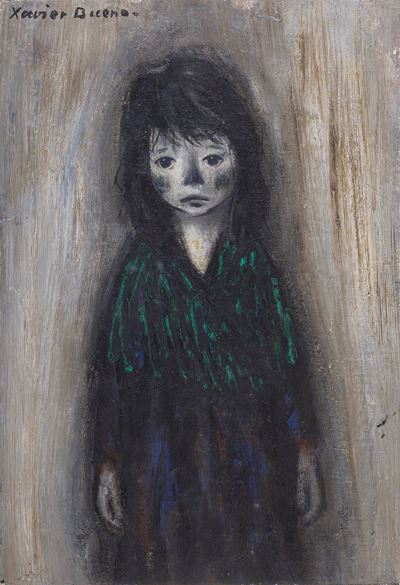 Bambina, olio su cartone telato