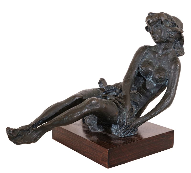 Augusto Murer - Figura distesa, bronzo a cera persa (edizione 19/50), 1981
