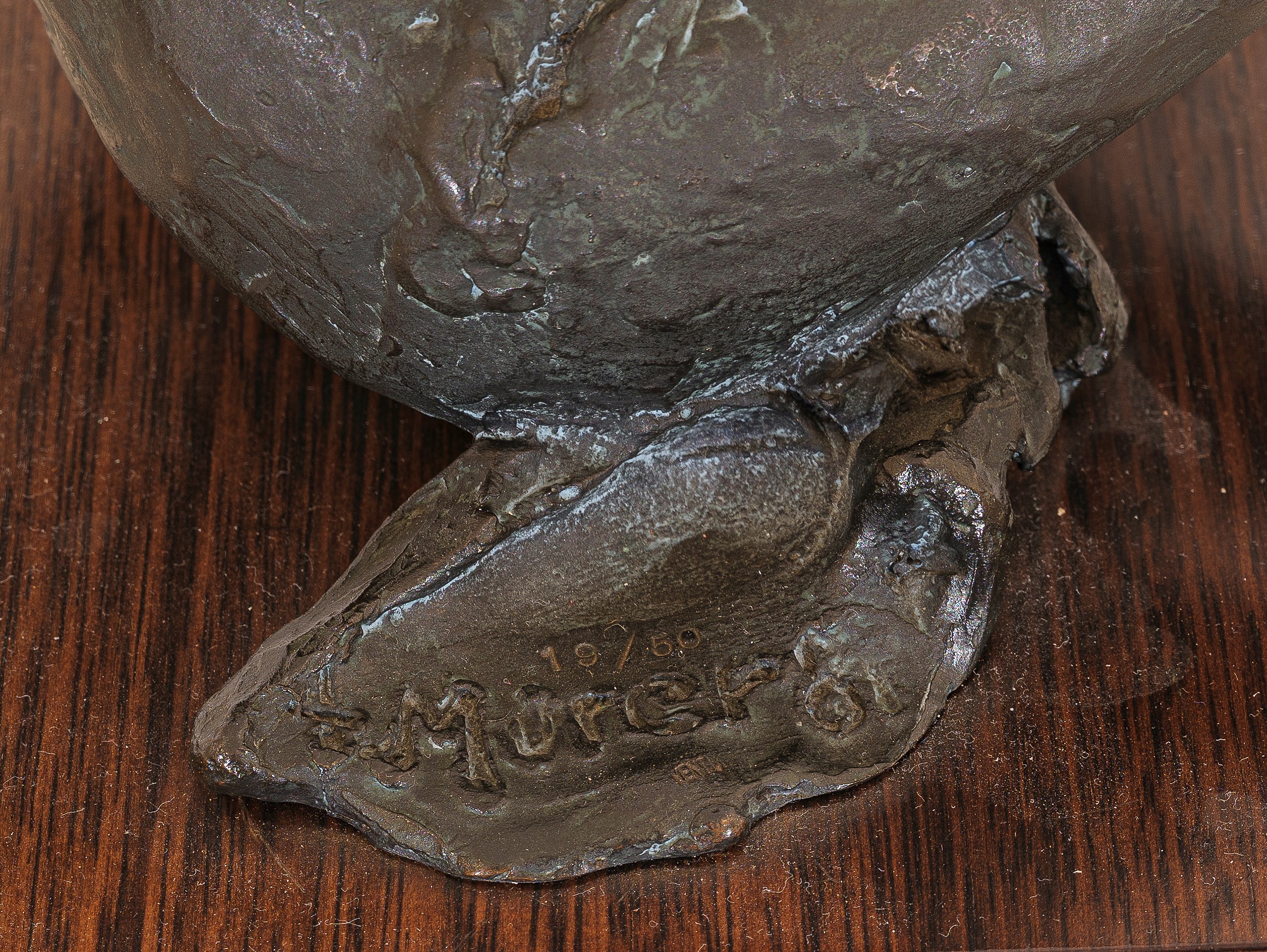 Augusto Murer - Figura distesa, bronzo a cera persa (edizione 19/50), 1981