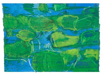 Ninfee, olio su cartoncino