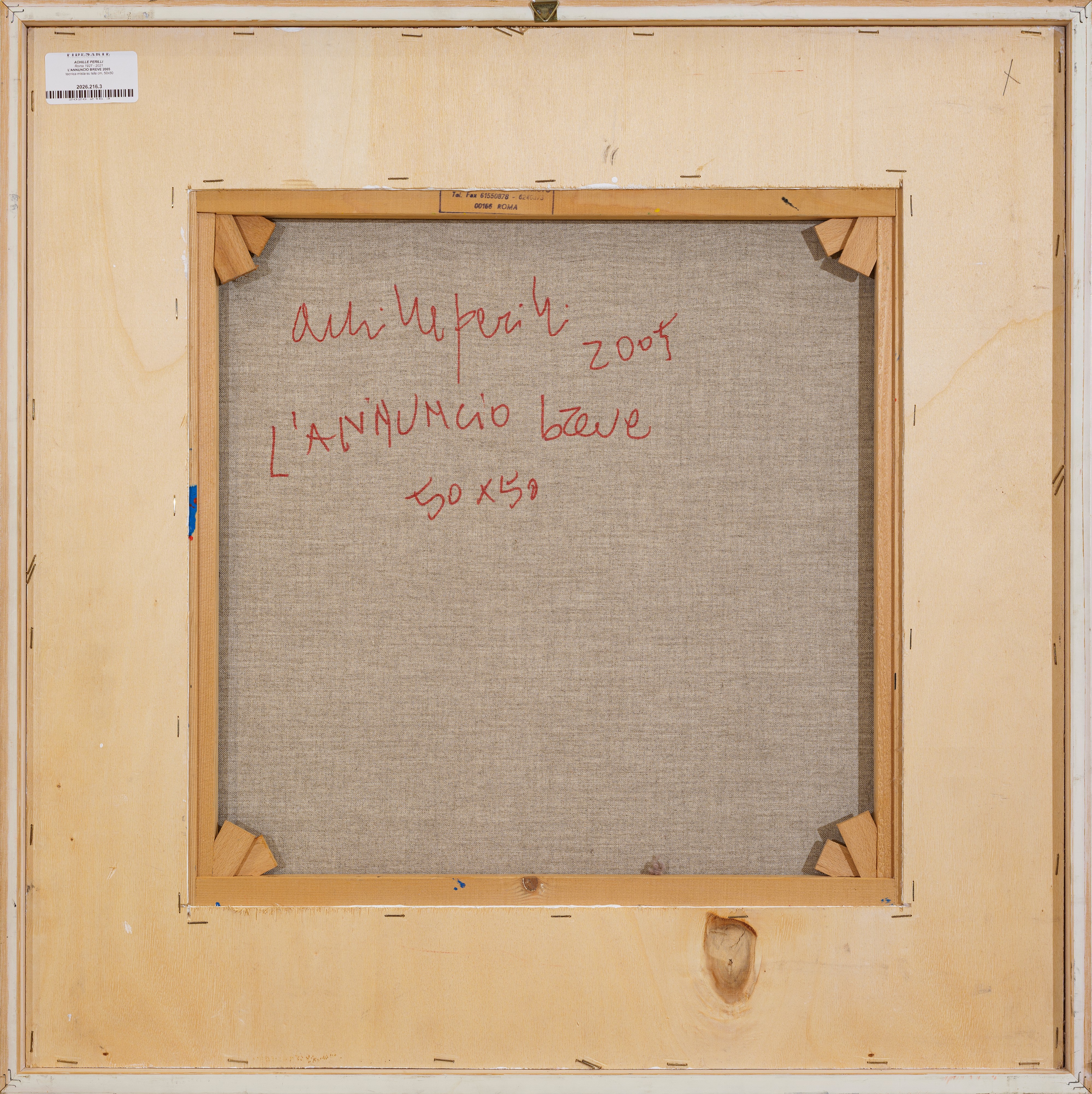 Achille Perilli - L’annuncio breve, tecnica mista su tela (2005)