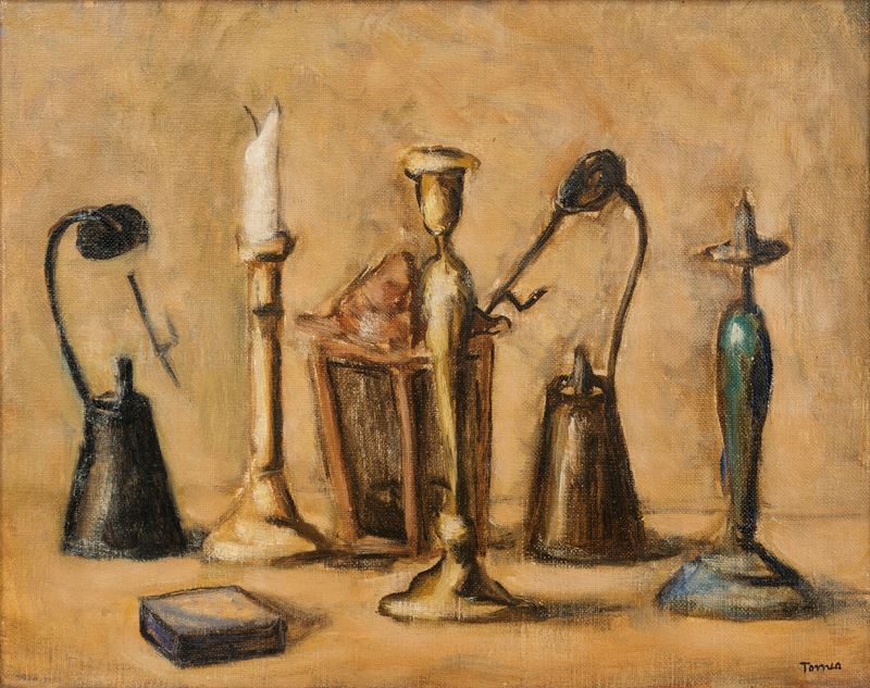 Fiorenzo Tomea - Lanterne, olio su tela (1942)