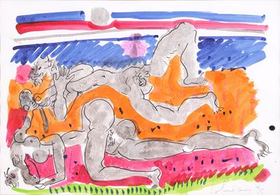 Senza titolo (tecnica mista su carta), 1995