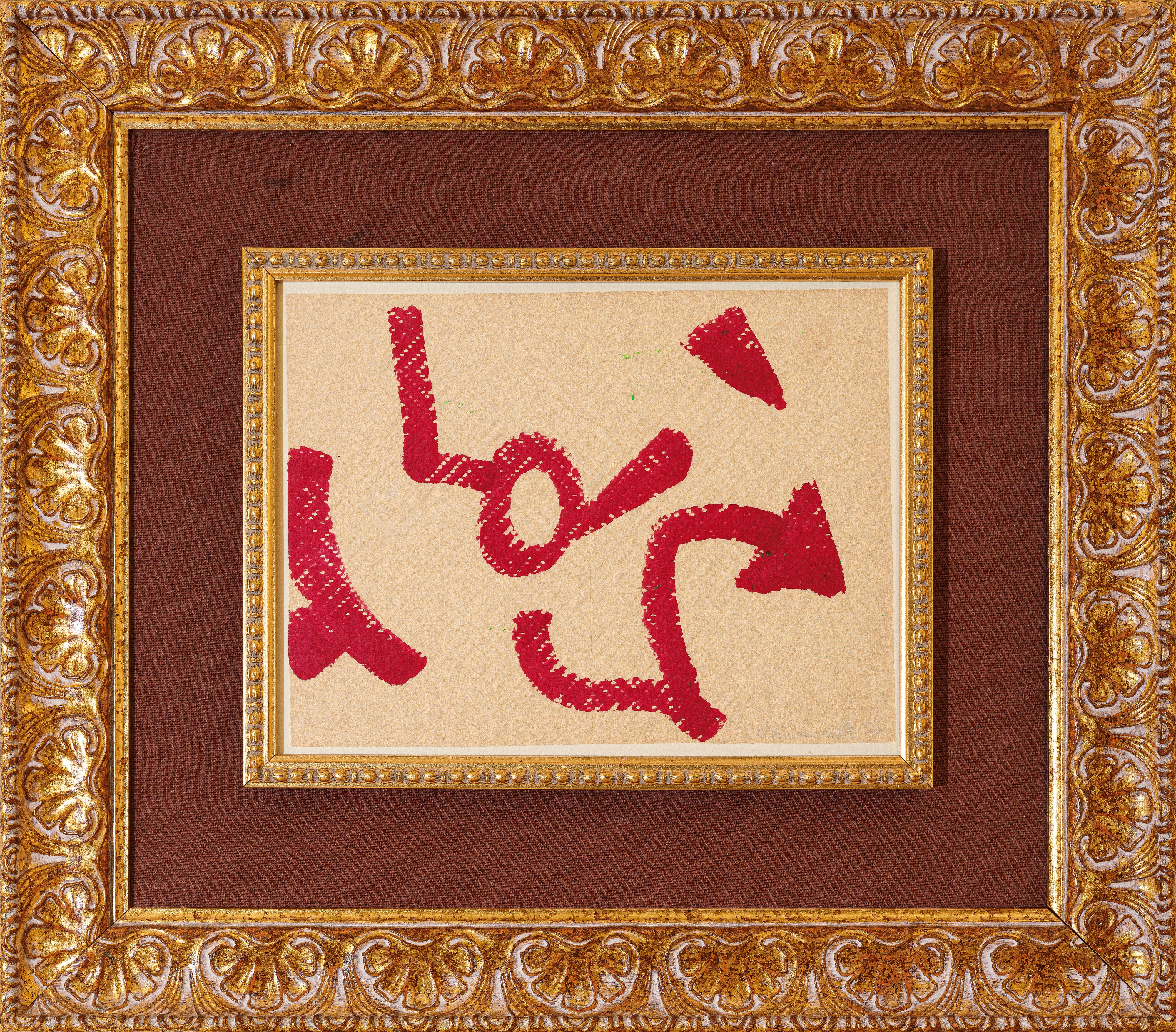 Carla Accardi - Una catena di segni. Frammento n. 120/121 (tempera su carta, 1998)