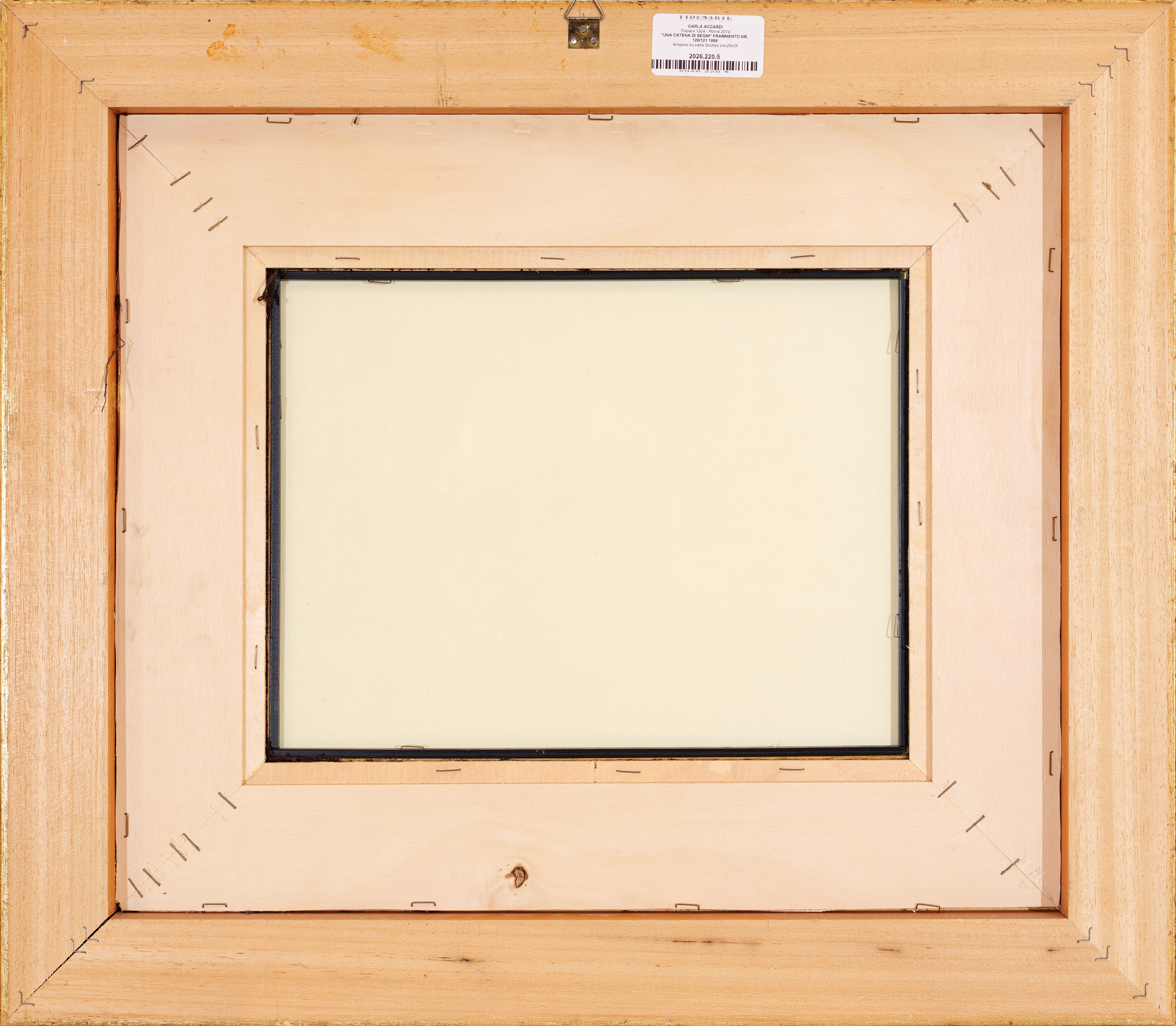 Carla Accardi - Una catena di segni. Frammento n. 120/121 (tempera su carta, 1998)