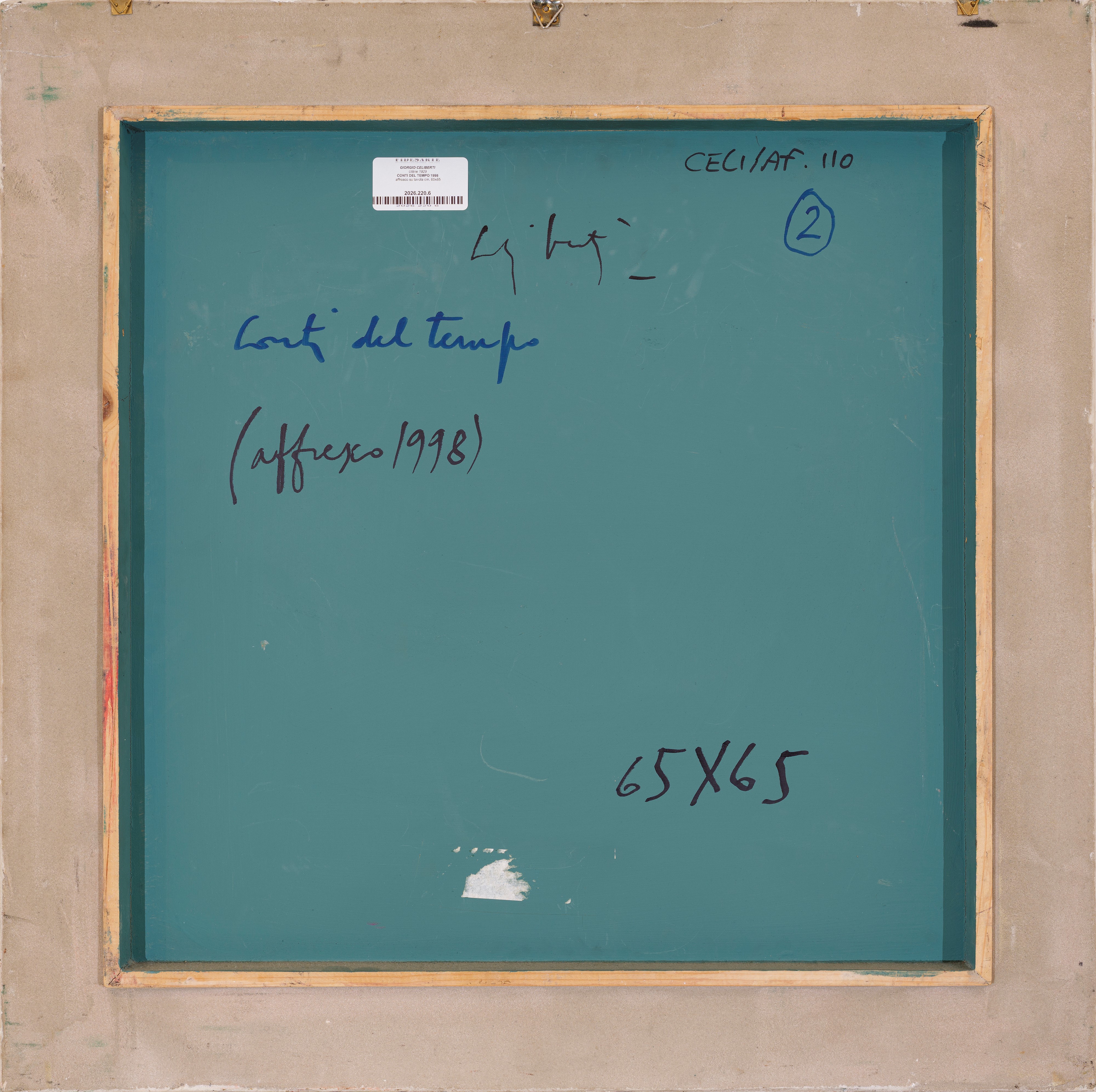 Giorgio Celiberti - Conti del tempo, affresco su tavola (1998)
