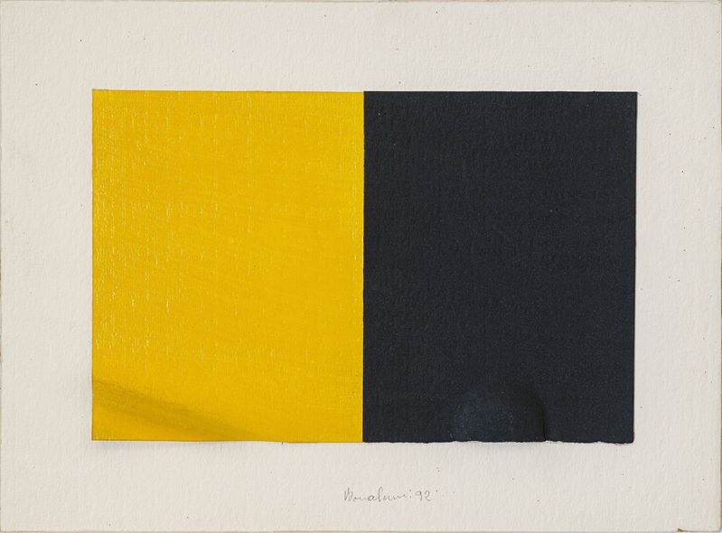 Agostino Bonalumi - Senza titolo (carta estroflessa e smalto), 1992
