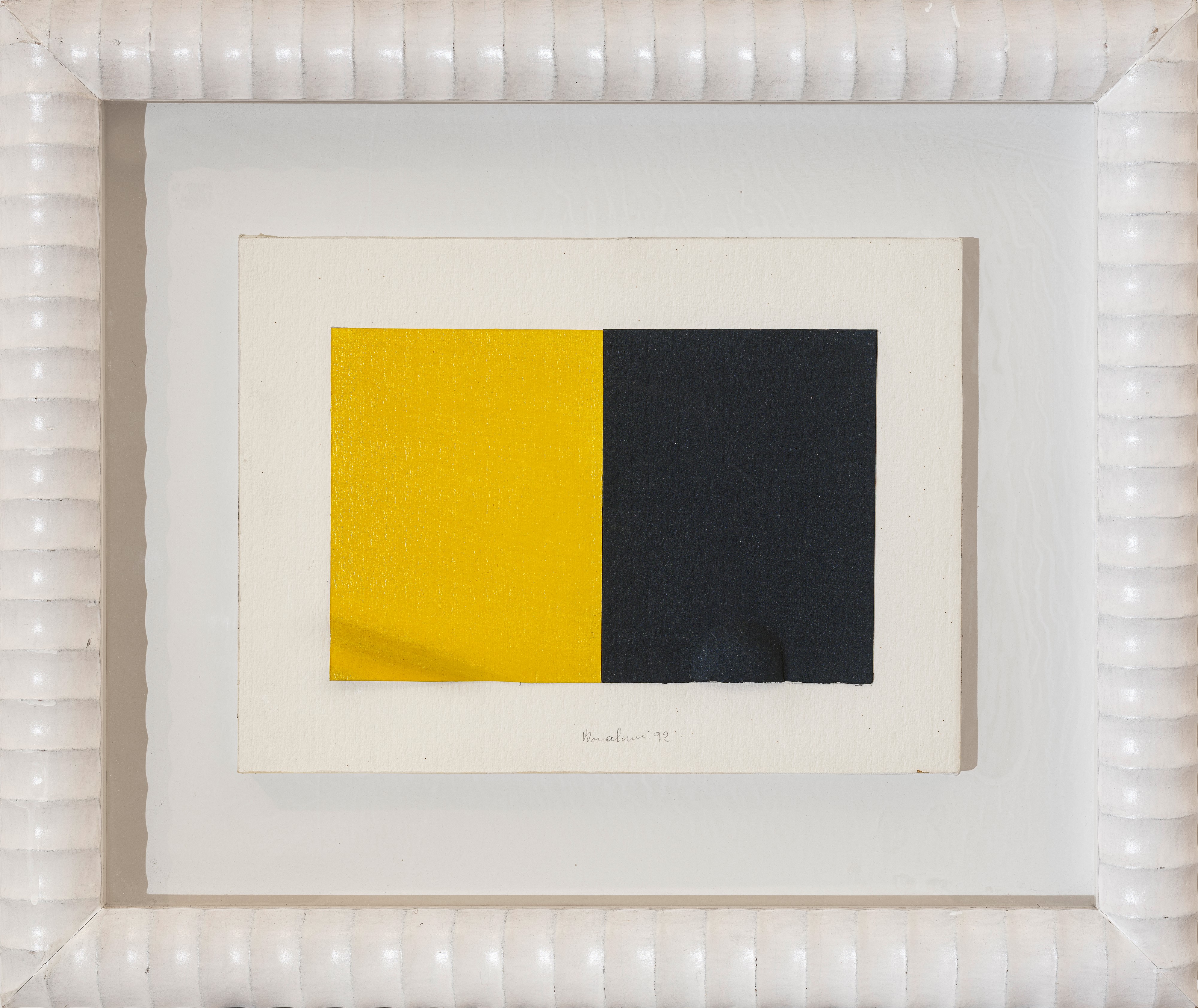 Agostino Bonalumi - Senza titolo (carta estroflessa e smalto), 1992