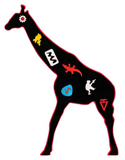 Shape (giraffe), smalti su plexiglass sagomato