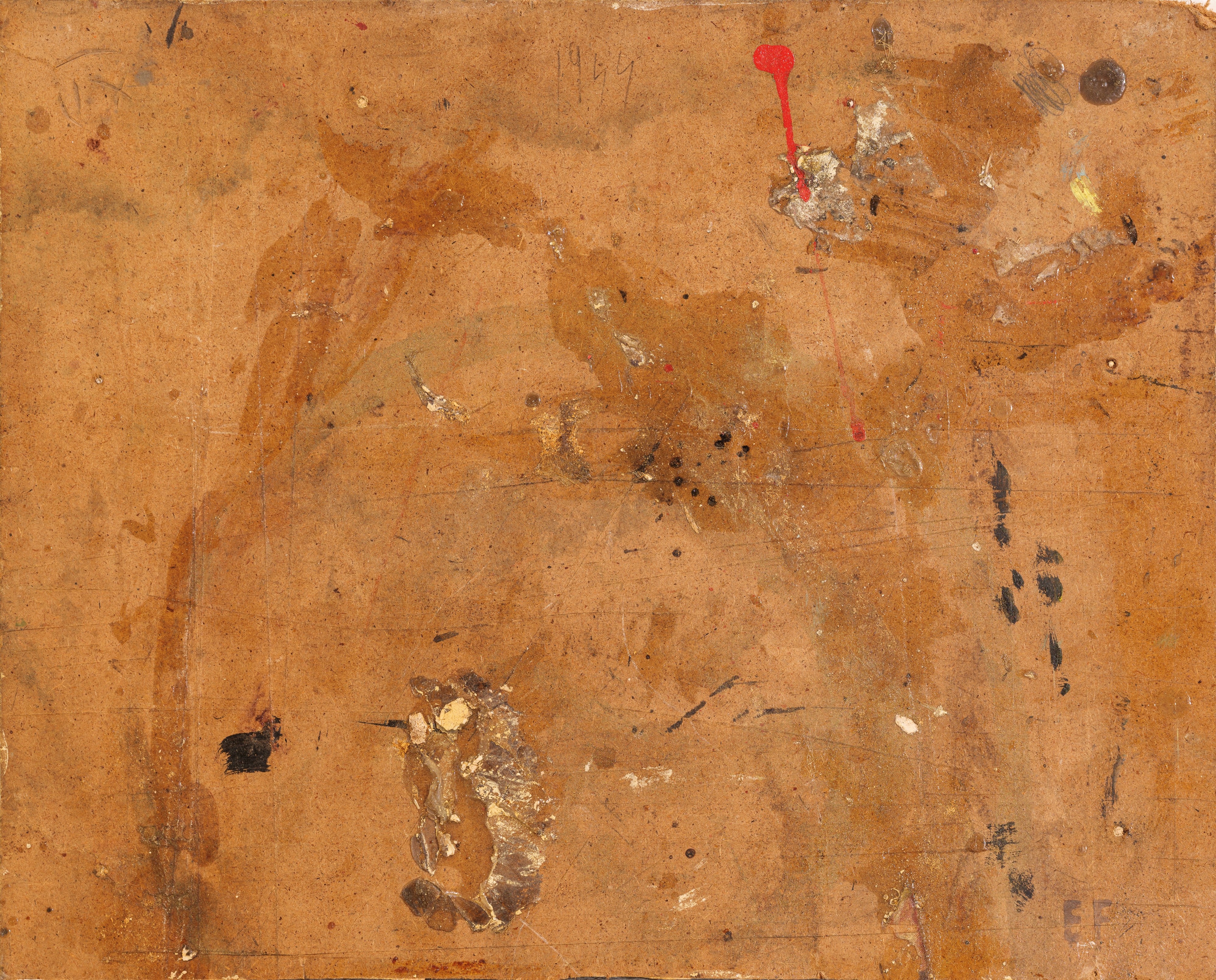Enea Ferrari - Senza titolo (tecnica mista su tavola), 1944