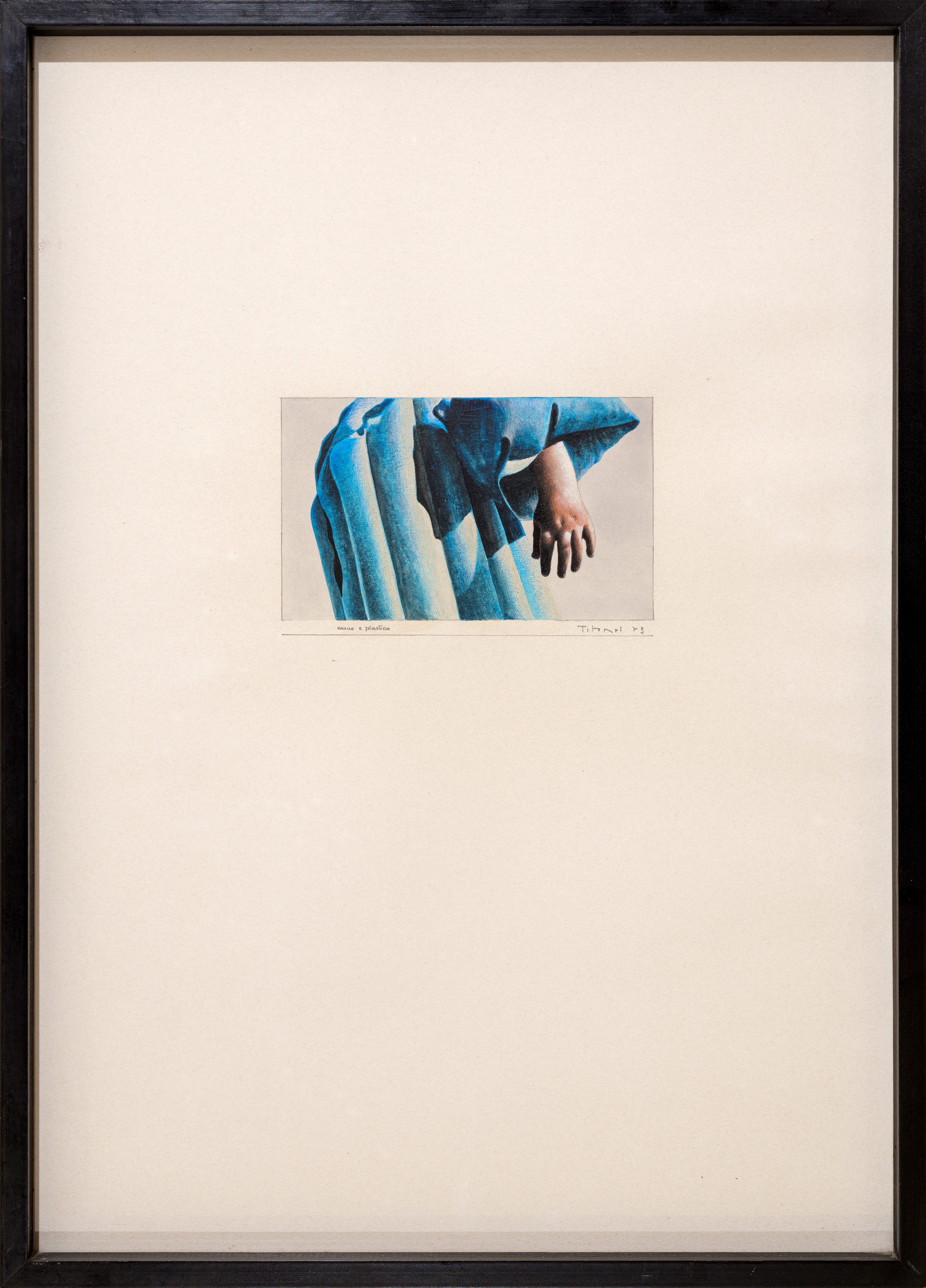 Angelo Titonel - Angelo Titionel, Mano e plastica (tempera su carta), 1973