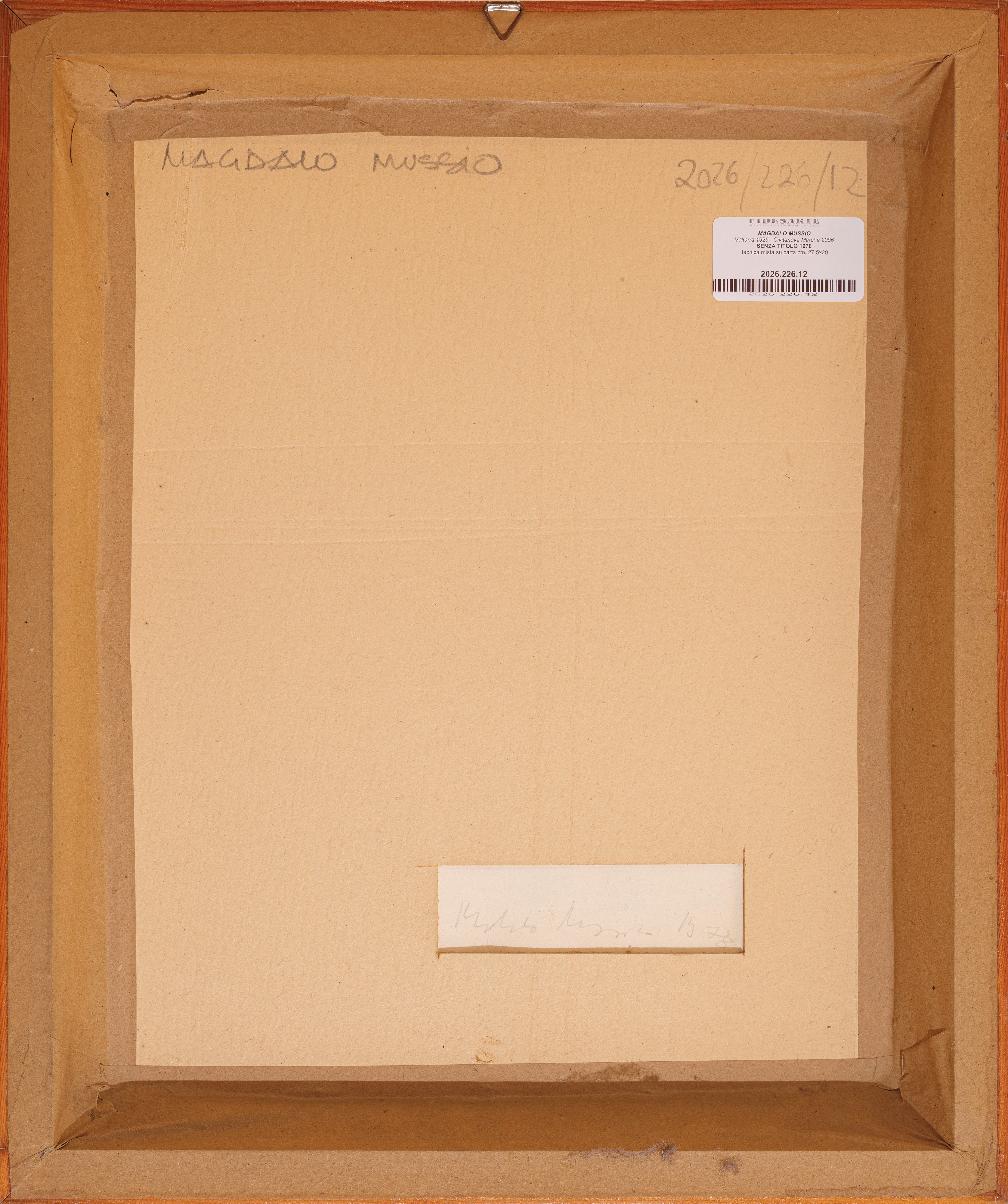 Magdalo Mussio - Senza titolo (tecnica mista su carta), 1978