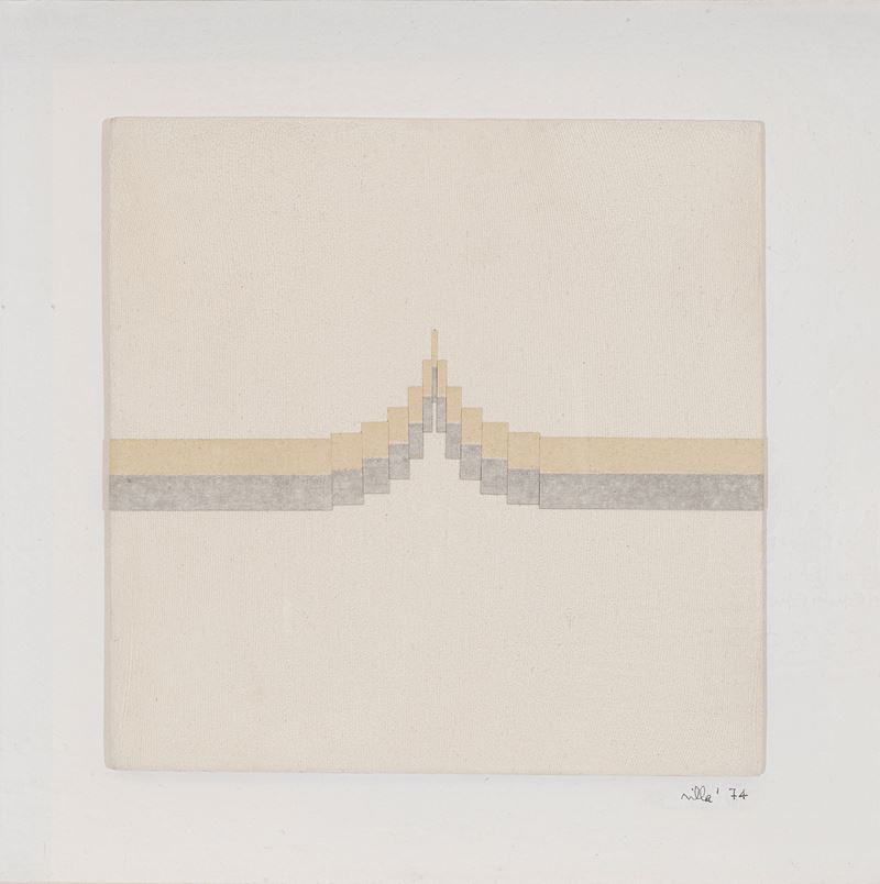 Giorgio Villa - Omaggio a Calderara – progressione simmetrica in giallo e grigio