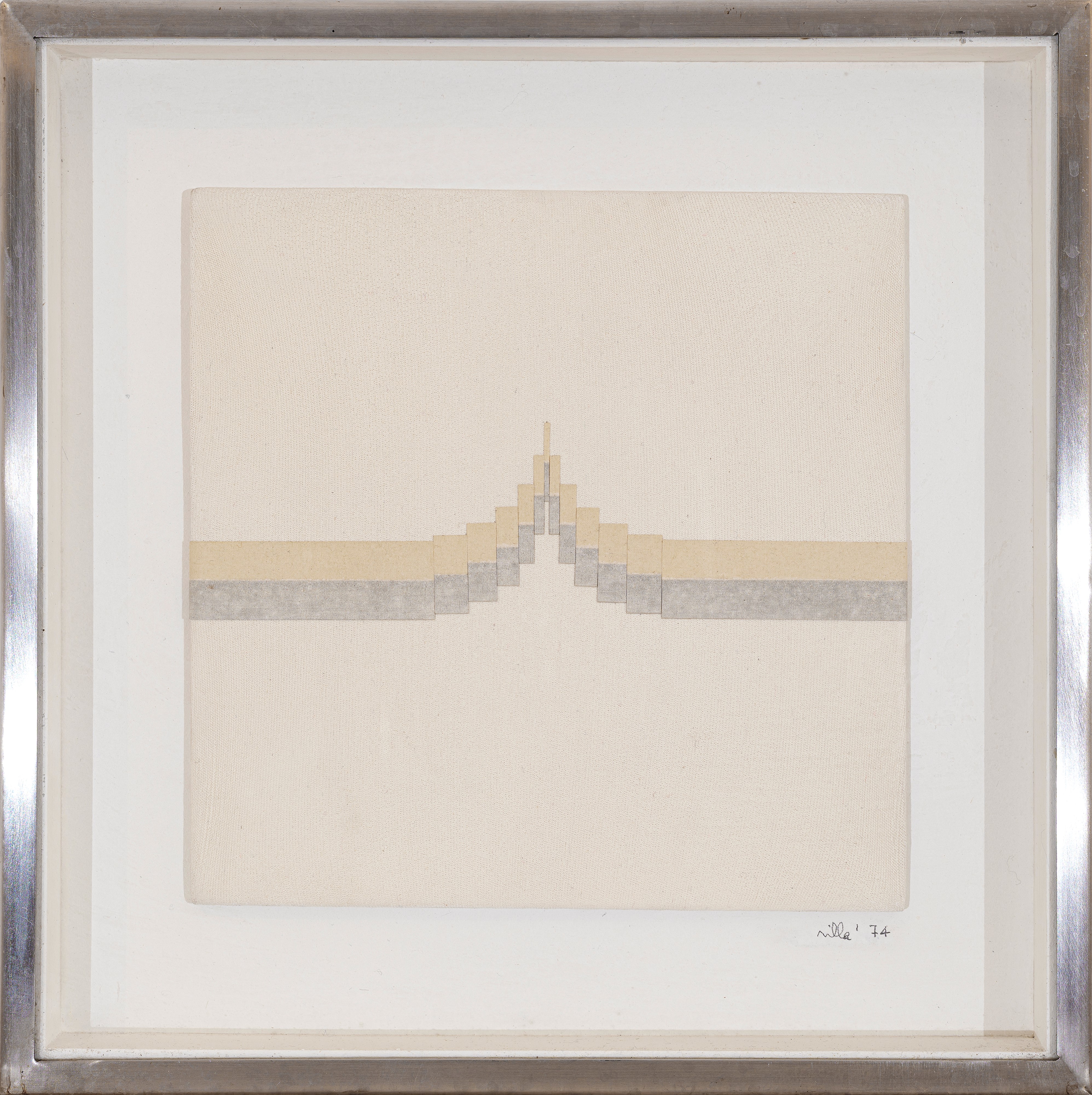 Giorgio Villa - Omaggio a Calderara – progressione simmetrica in giallo e grigio