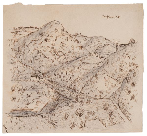 CARLO CARRA' - Mountain landscape