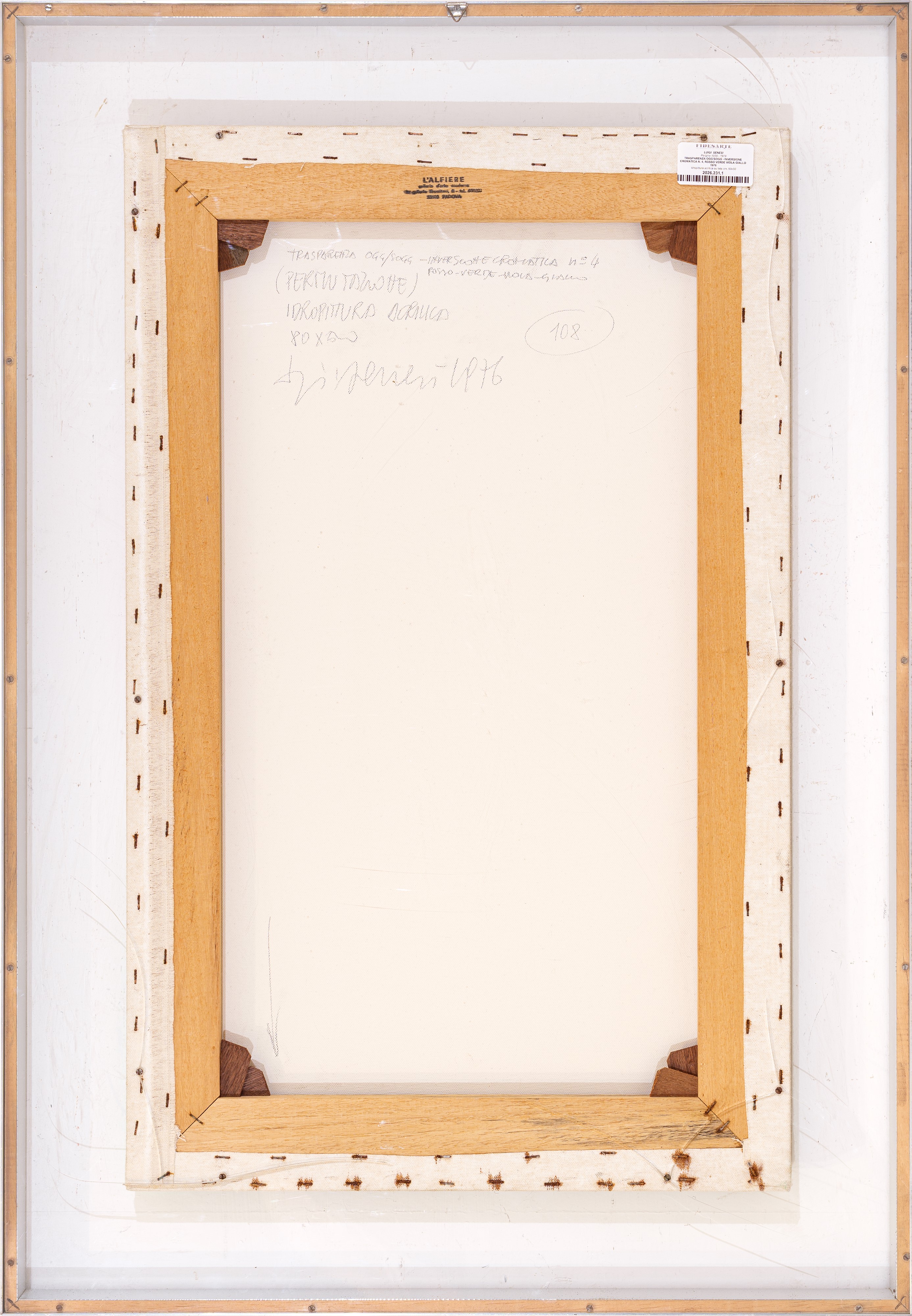 Luigi Senesi - Trasparenza ogg/sogg – Inversione cromatica n. 4 (rosso, verde, viola, giallo)
