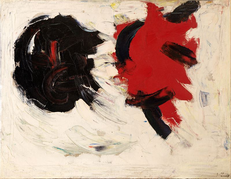 Saverio Rampin - Senza titolo (olio su tela), 1957