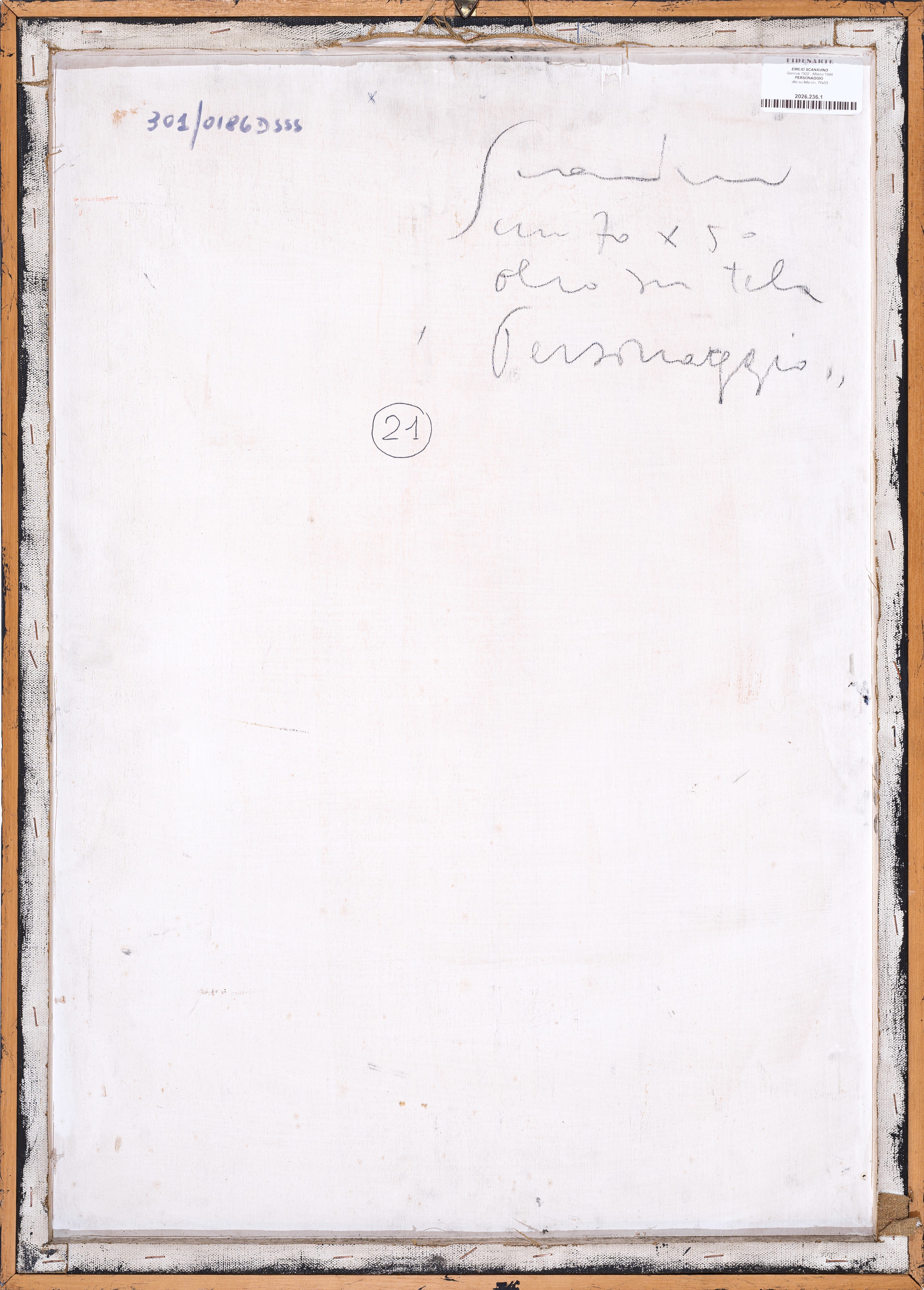 Emilio Scanavino - Personaggio, olio su tela